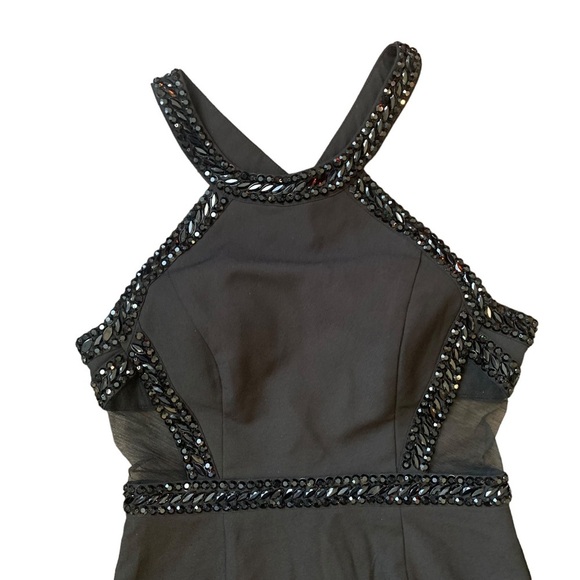 Gianni Bini Semi-formal beaded cocktail little black dress size small - Picture 2 of 8
